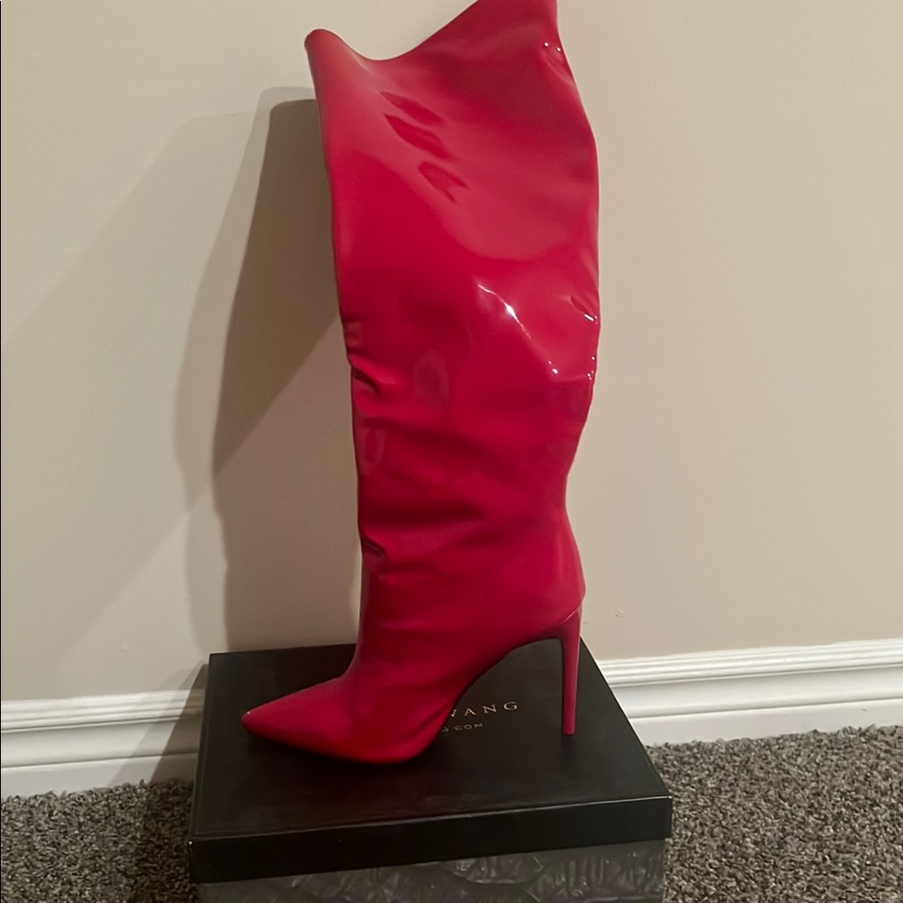 Red Women's High Heel Boots